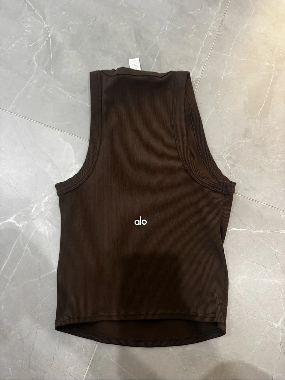 ALO Yoga Ribbed Tank - Chocolate Brown